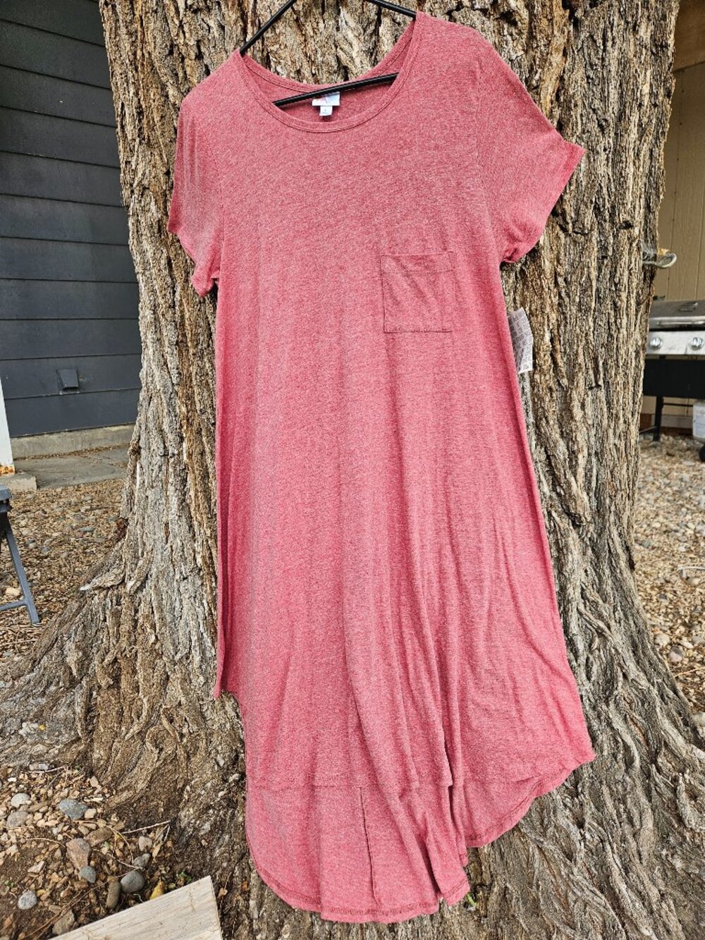 NWT LuLaRoe Carly Dress-Large-Red Heather